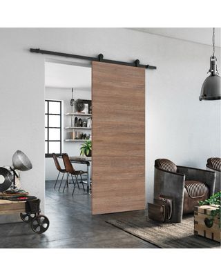 Herraje/Guia puerta corredera aluminio negro Leroy