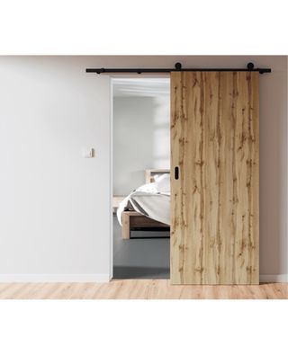 Herraje/Guia puerta corredera aluminio negro Leroy