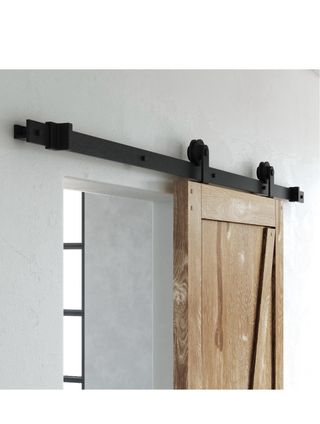 Herraje/Guia puerta corredera aluminio negro Leroy