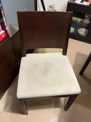 Mesa extensible comedor madera + 6 sillas