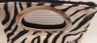 Bolso de mano estampado cebra