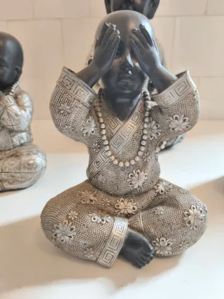 4 monjes zen (3 sabios + meditación) – Ceramica