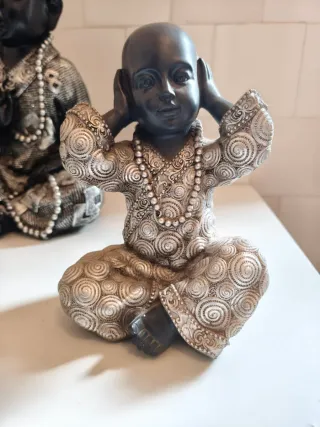 4 monjes zen (3 sabios + meditación) – Ceramica