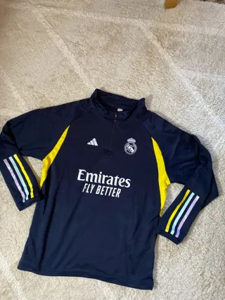 Real Madrid Adidas Sudadera Media Cremallera Y2K
