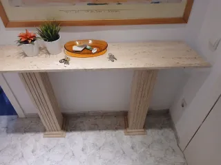 Recibidor de piedra blanco