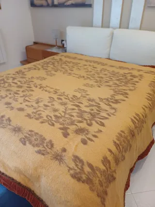 Coperta lana matrimoniale bordo ciniglia