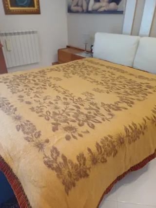 Coperta lana matrimoniale bordo ciniglia