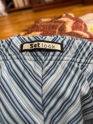 Set Look Talla G Slip Rayas Azules