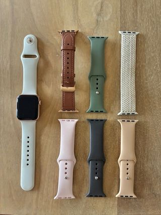 AppleWatch SE 1ª gen 38 mm Oro Rosa + 7 correas