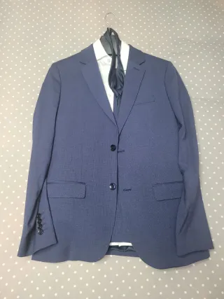 Traje Completo Mango Súper Slim Fit - Azul Marino.