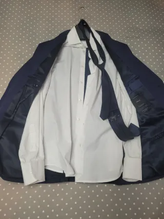 Traje Completo Mango Súper Slim Fit - Azul Marino.