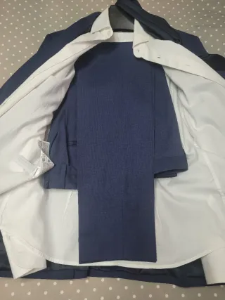 Traje Completo Mango Súper Slim Fit - Azul Marino.