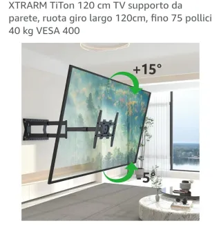Supporto TV XTRARM 120cm VESA 400