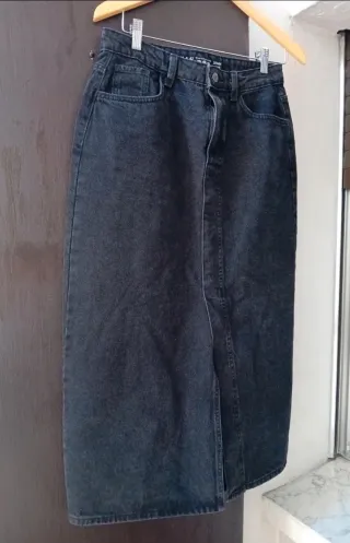 Falda vaquera negra