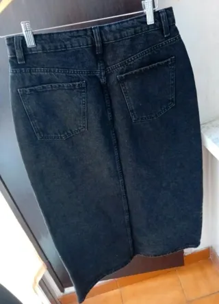 Falda vaquera negra