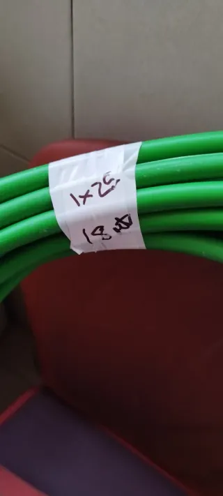 Cable verde 1x25 mm (18 m)