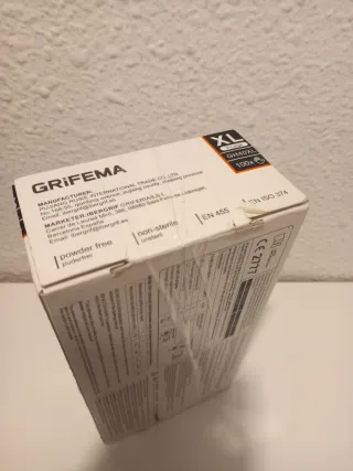 Guantes Nitrilo Negro GRIFEMA Talla XL. Grado A