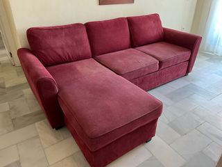 Sofá cama 3 plazas con chaiselongue