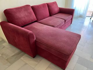 Sofá cama 3 plazas con chaiselongue