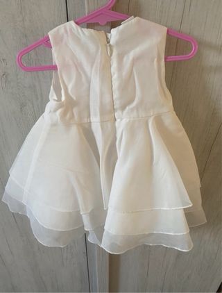 Vestito da cerimonia bianco con fiore