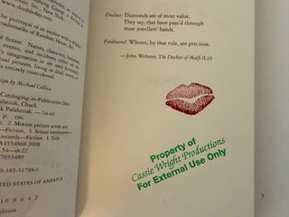 Libro Snuff de Chuck Palahniuk FIRMADO