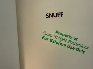 Libro Snuff de Chuck Palahniuk FIRMADO