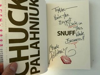 Libro Snuff de Chuck Palahniuk FIRMADO