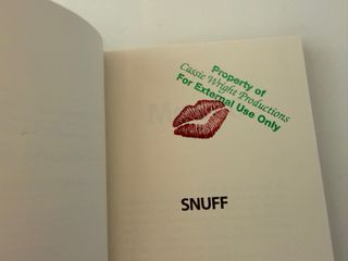 Libro Snuff de Chuck Palahniuk FIRMADO