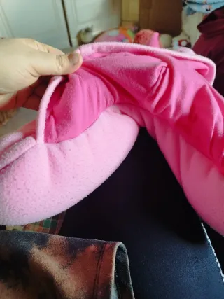 Cuscino da viaggio unicorno rosa in pile