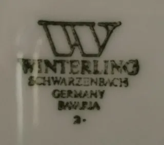 Vajilla Porcelana Winterling Teal y Blanco