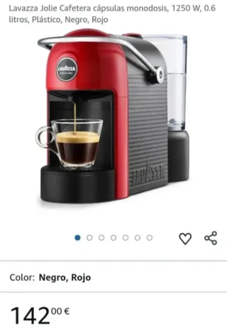 Lavazza Jolie: Cafetera cápsulas roja