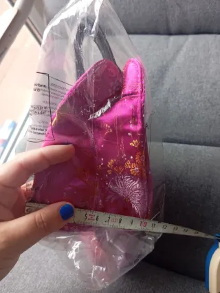 Bolso de fiesta Avon fucsia y dorado