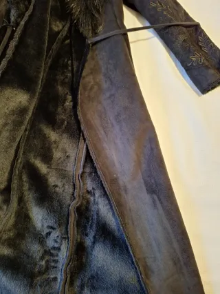 Abrigo largo mujer negro