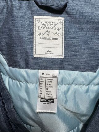 Cazadora azul ski de niño talla 12 años