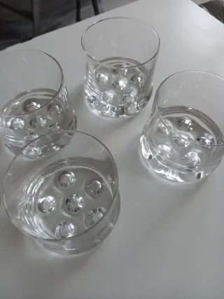 Vasos de whisky de cristal. Regalo 4 copas anchas