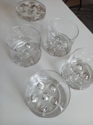 Vasos de whisky de cristal. Regalo 4 copas anchas