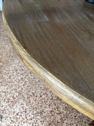 Mesa redonda de madera maciza