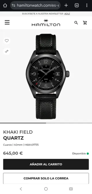 Reloj Hamilton Khaki Field Cuarzo 40mm