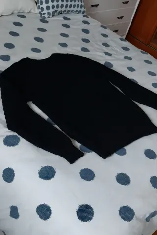 Jersey negro de punto grueso
