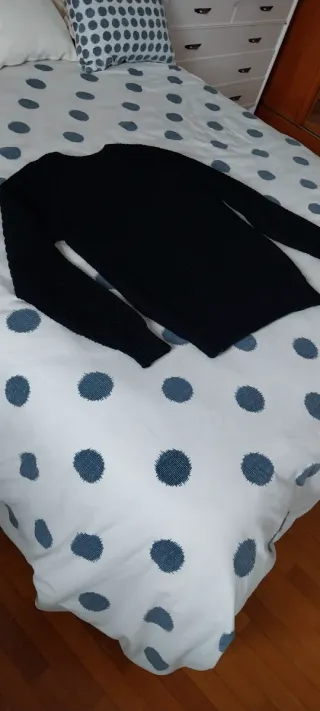 Jersey negro de punto grueso