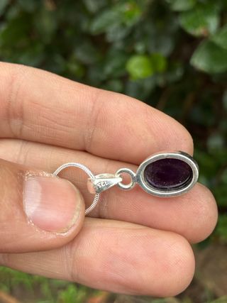 Colgante Amatista y Cadena Plata