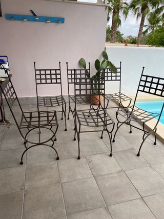 6 Sillas Hierro Exterior