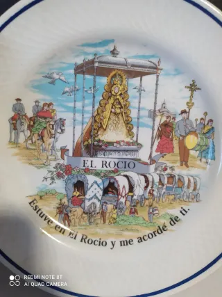 Plato recuerdo Virgen del Rocío
