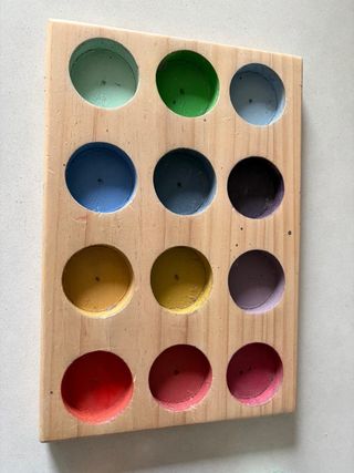 Juego de madera para niños 1-3 años, hecho a mano.