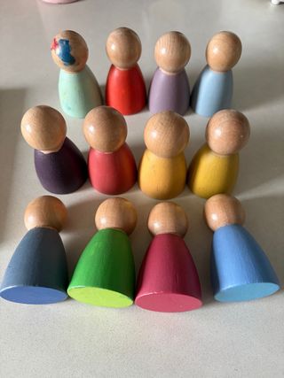 Juego de madera para niños 1-3 años, hecho a mano.