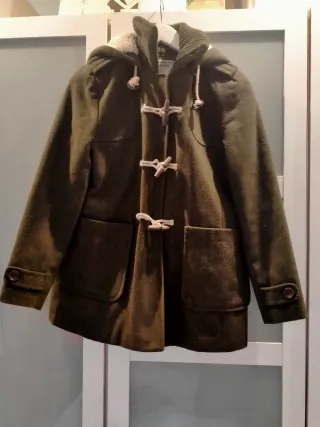 Parka de lana con capucha