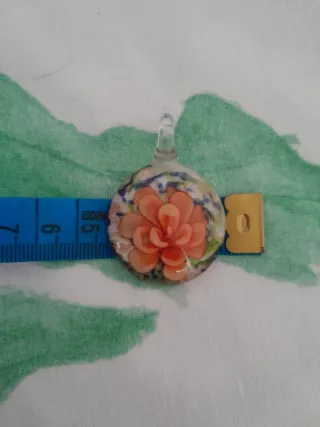 Colgante Murano Flor Naranja