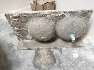 Lavadero de hormigón doble