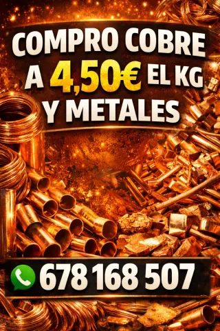 Cobre y Metales a 4,50€/Kg