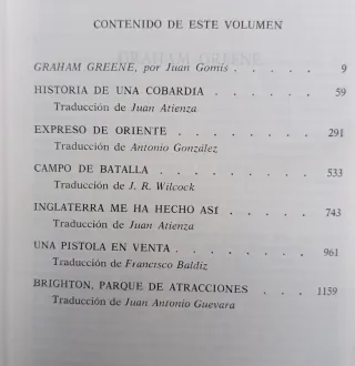 Obras selectas de Graham Greene